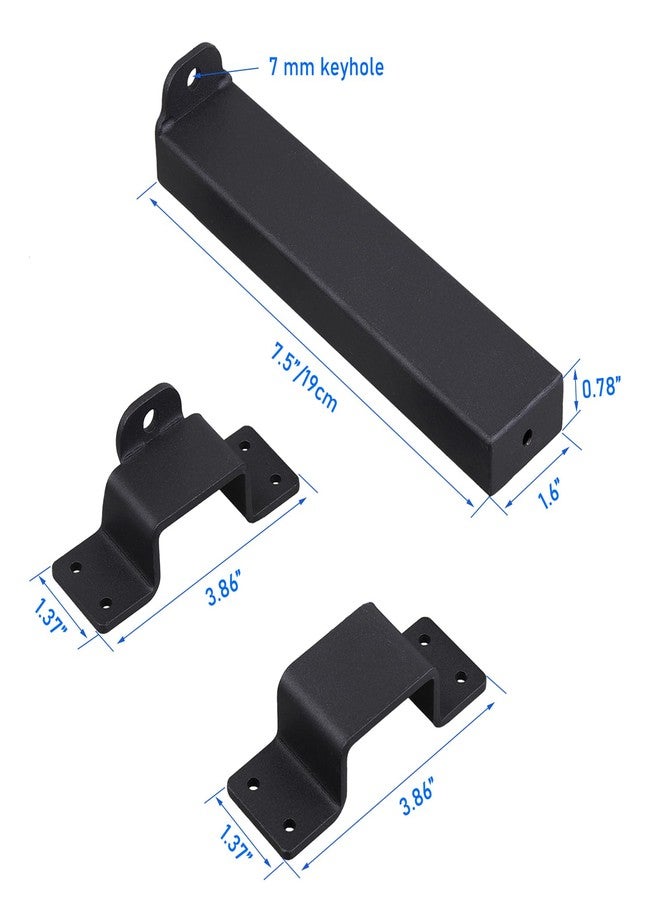 VANROUG 7.5" Heavy Duty Security Slide Latch Lock,with Padlock Hole Adjustable Gate Latch for Wooden Fences Barn Doors, Interior and Outdoor Door Latch,etc. - Image 2