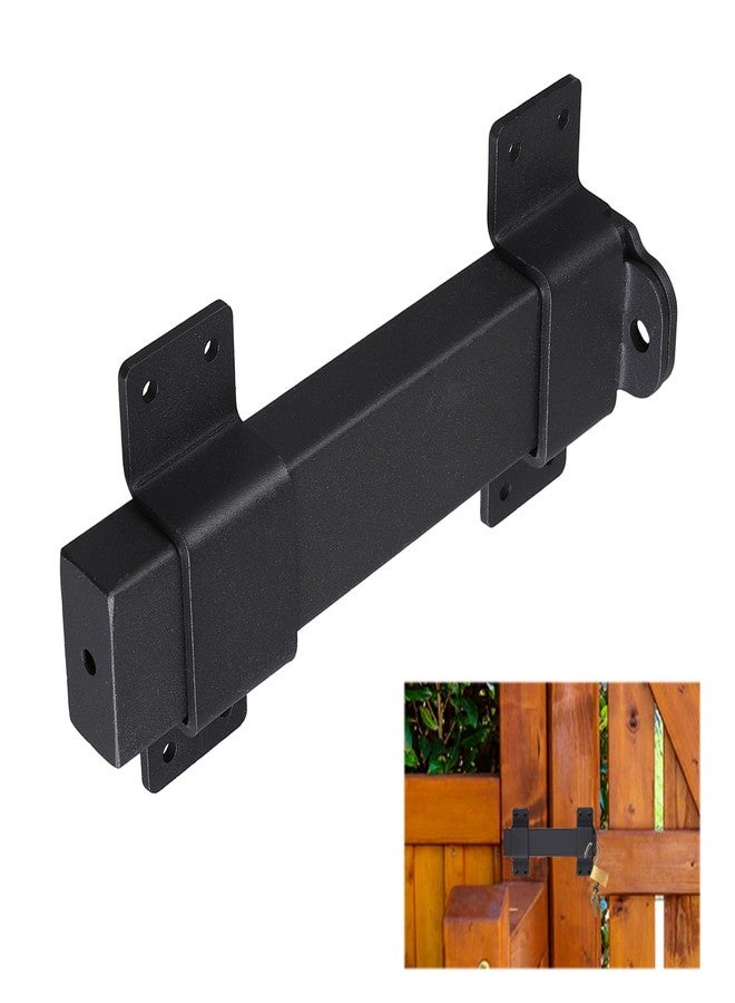 VANROUG 7.5" Heavy Duty Security Slide Latch Lock,with Padlock Hole Adjustable Gate Latch for Wooden Fences Barn Doors, Interior and Outdoor Door Latch,etc. - Image 1