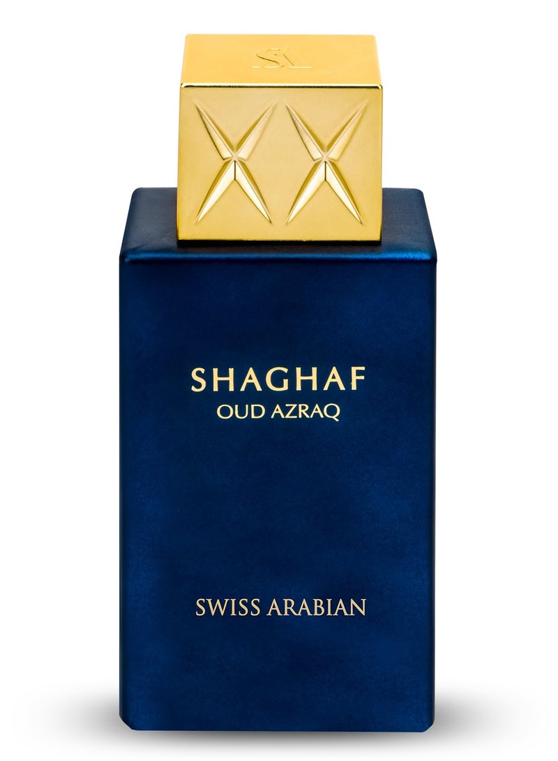 Shaghaf Oud Azraq Eau de Parfum by Swiss Arabian - A Luxurious Oriental Fragrance for Unisex - 75ml Spray