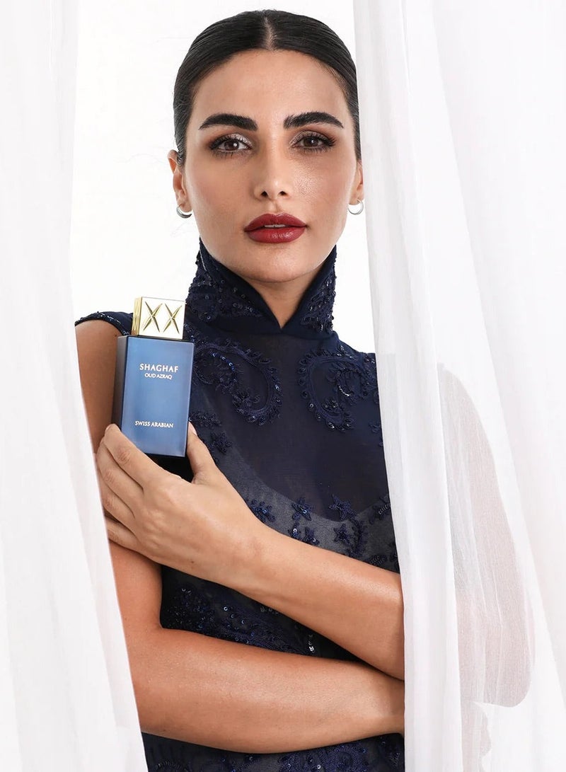 Shaghaf Oud Azraq Eau de Parfum by Swiss Arabian - A Luxurious Oriental Fragrance for Unisex - 75ml Spray