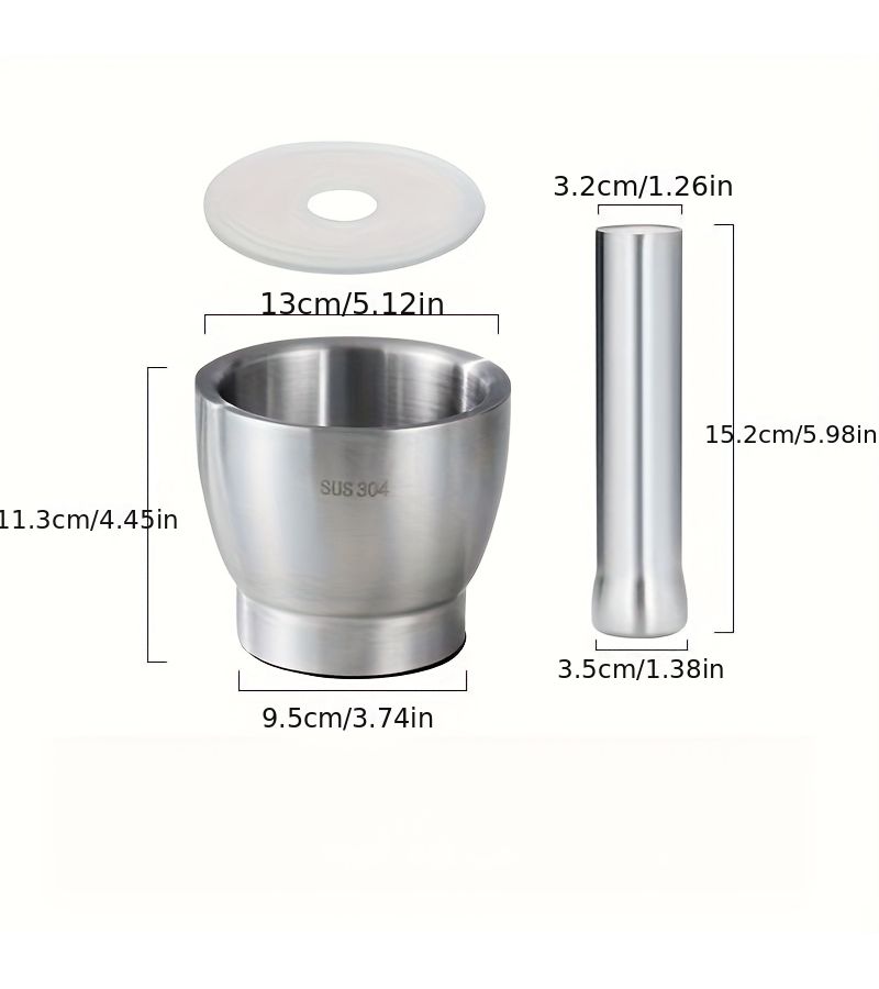 304 Stainless Steel Garlic Masher Large Manual Press Grinder - Image 5