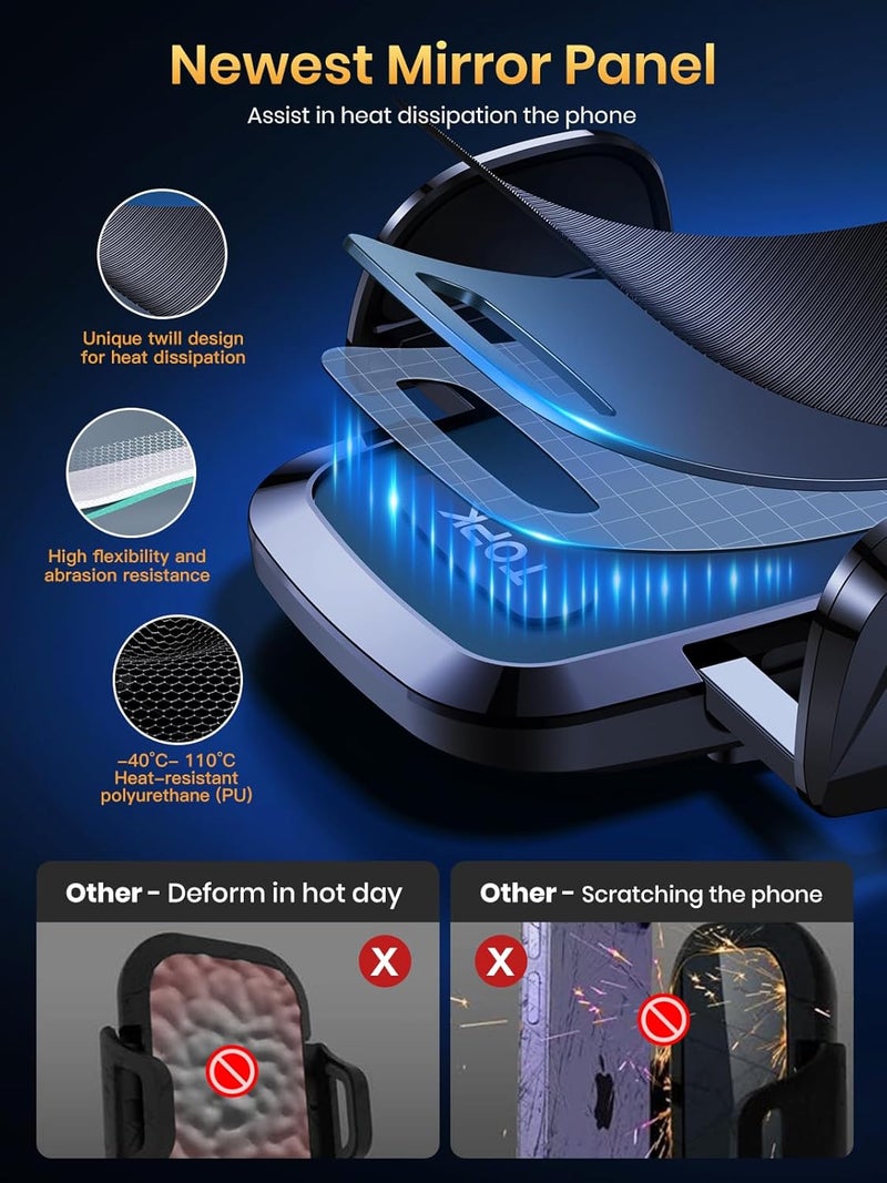 TOPK Car Phone Holder with 360° Rotation and Strong Suction for 4.7 to 6.8 inch Smartphones - Image 5