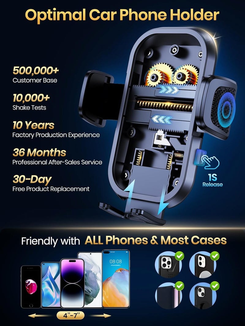 TOPK Car Phone Holder with 360° Rotation and Strong Suction for 4.7 to 6.8 inch Smartphones - Image 2