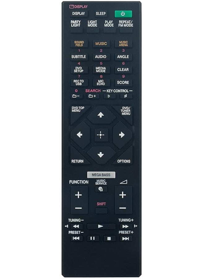 erorex - Rmt Am340U Replaced Remote Control Compatible With Sony Mhc V90Dw Ss V90Dw Sa V90Dw Megasound Speaker High Power Home Audio - Image 1