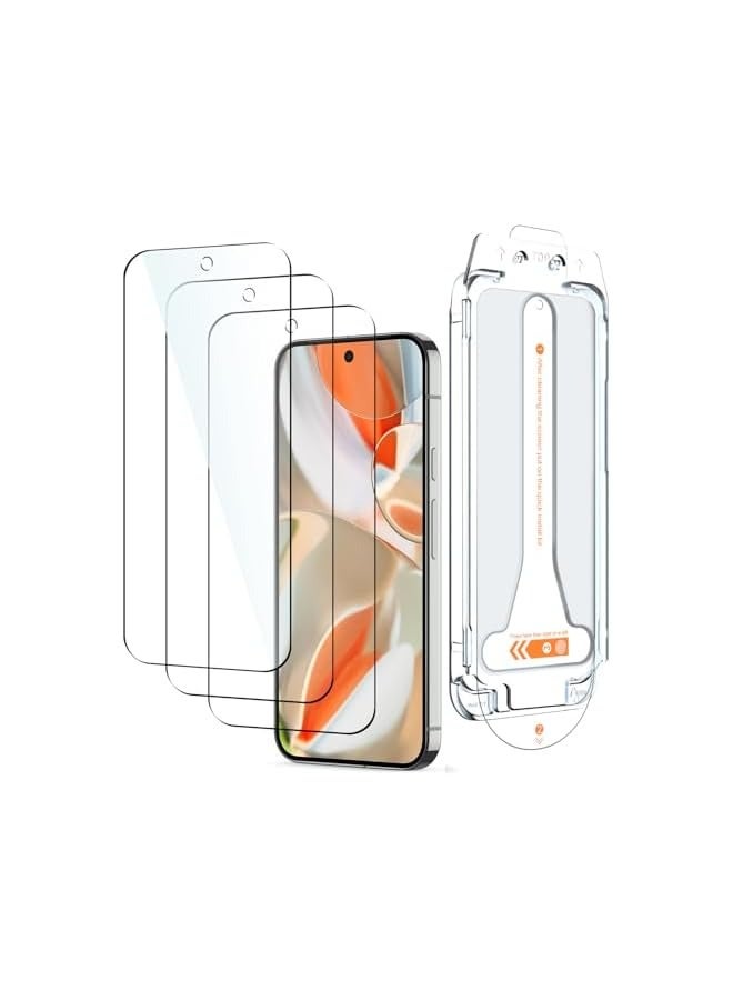 PROMASS [3 Pack] Screen Protector for Google Pixel 9/Pixel 9 Pro 2024 with Auto Alignment Kit, Tempered Glass Film Bubble Free Full Coverage, HD Clear - Image 1