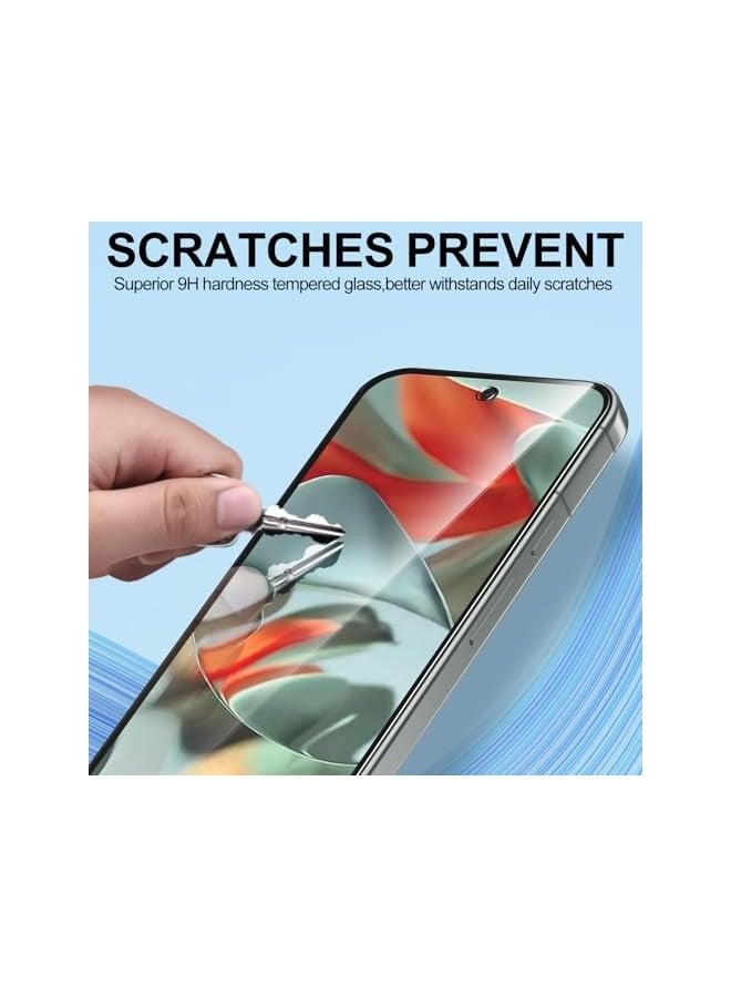PROMASS [3 Pack] Screen Protector for Google Pixel 9/Pixel 9 Pro 2024 with Auto Alignment Kit, Tempered Glass Film Bubble Free Full Coverage, HD Clear - Image 4