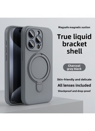 Apple 16 Mobile Phone Case Magsafe Bracket Magnetic 15promax Liquid Silicone IPhone14 Protective Cover Soft-Color:Charcoal Gray Black Bracket Model With Packaging-Applicable Models:iPhone15plus - pzsku/ZC02DA28D1CFABEC6F59EZ/45/1744014566/d69266b1-629f-4103-a289-0e91a5d2da10