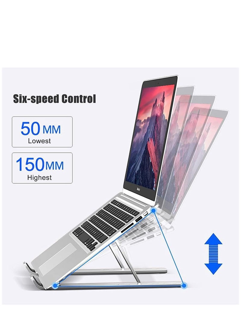 Laptop Stand Adjustable Laptop Riser Portable Laptop Holder Ventilated Cooling Notebook Stand with 6 Adjustable Angles for 10-16”Laptops - Image 5