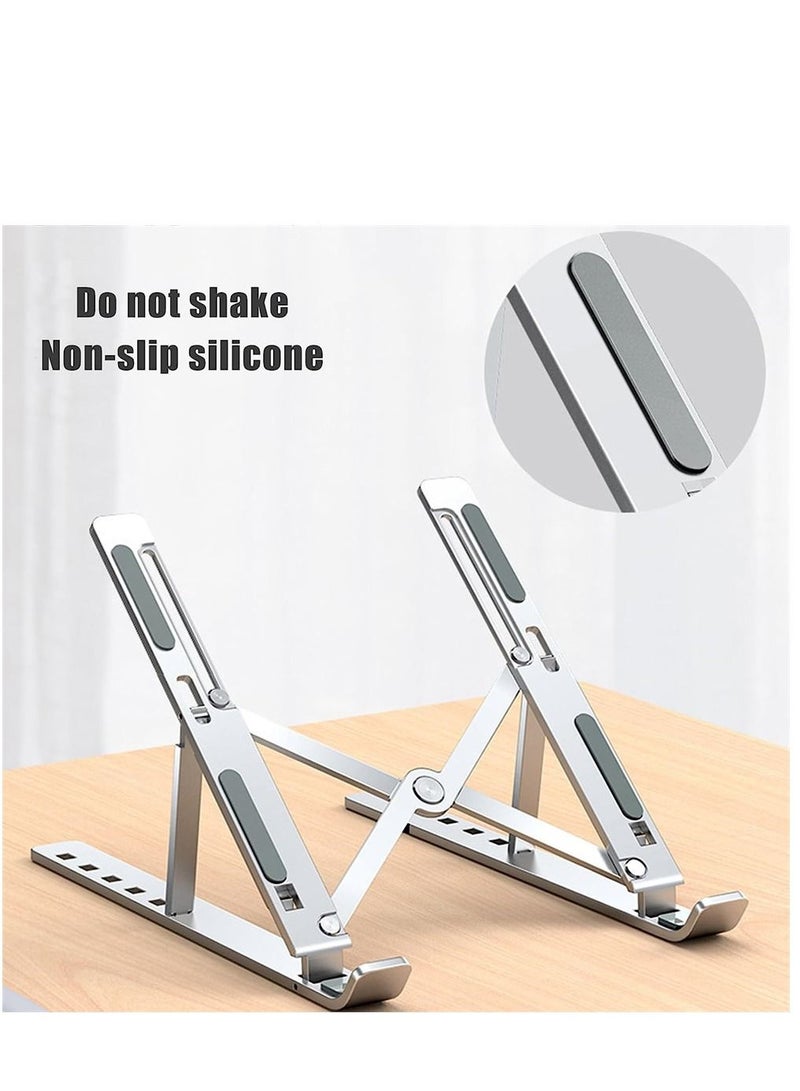 Laptop Stand Adjustable Laptop Riser Portable Laptop Holder Ventilated Cooling Notebook Stand with 6 Adjustable Angles for 10-16”Laptops - Image 3