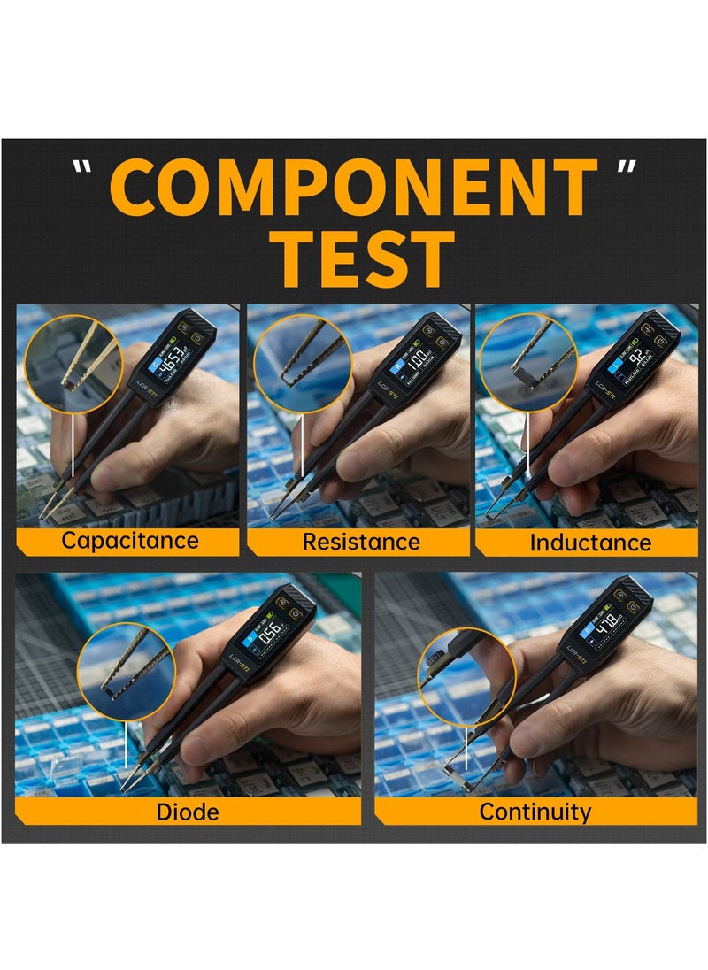 FNIRSI - LCR-ST1 10KHz LCR Meter Tweezer, Mini Smart SMD Tester, ESR Meter, Maximum accuracy 0.5%, Capacitance Inductance Continuity Diode Tester, Auto Component Recognition Electronic Component Analyze - Image 1