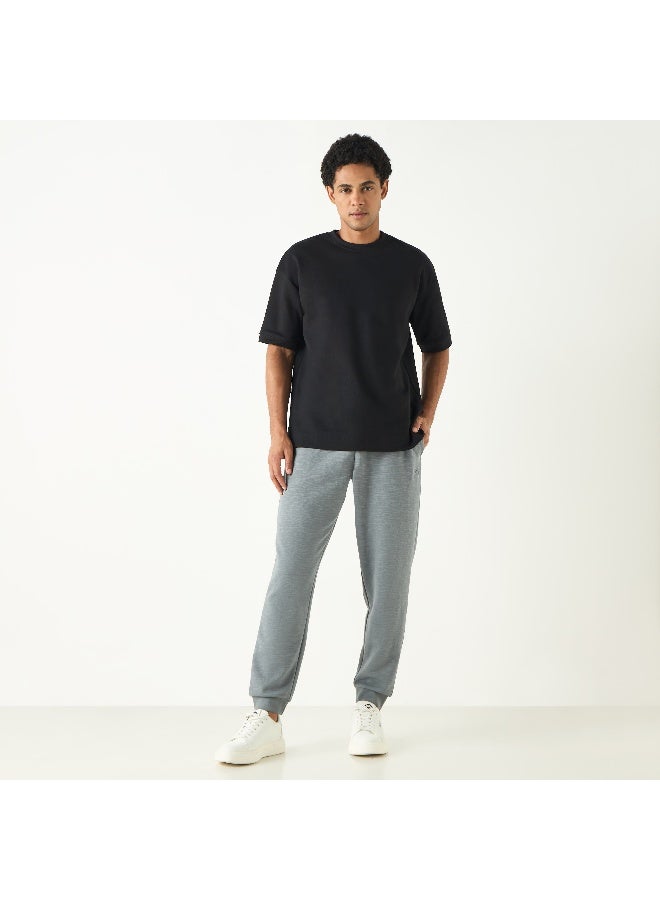 Kappa Kappa Logo Detail Joggers with Drawstring Closure and Pockets  - Image 3