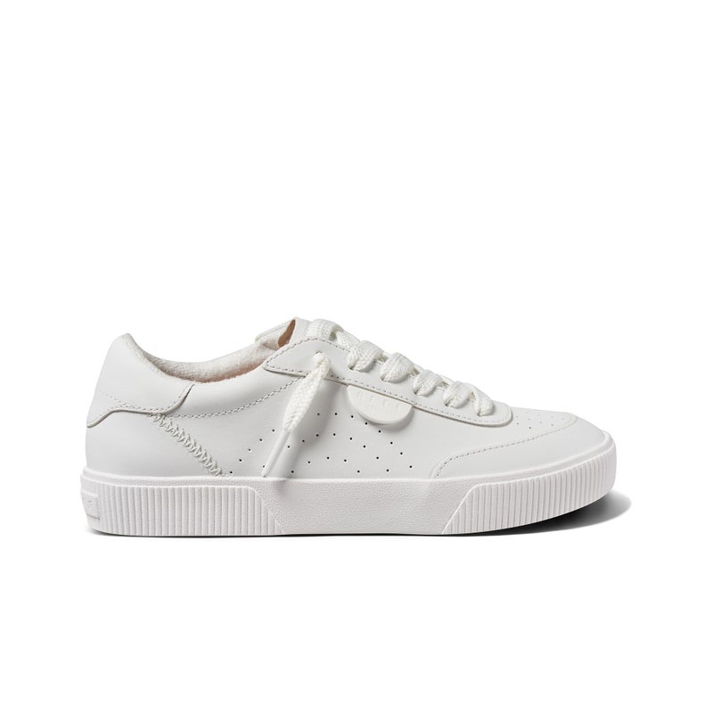 REEF Womens Shoes, Lay Day Seas, White Leather, 9 - Image 5