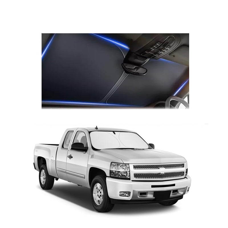 Aokdom 300T Thickened Sunshade for Car Windshield,Windshield Sun Shade for Blocking 99% Sunlight & Heat,Summer Cars Essentials Sun Cover for Car Windshields Fits Small Truck,SUV (XXL: 63x33 inch) - Image 1