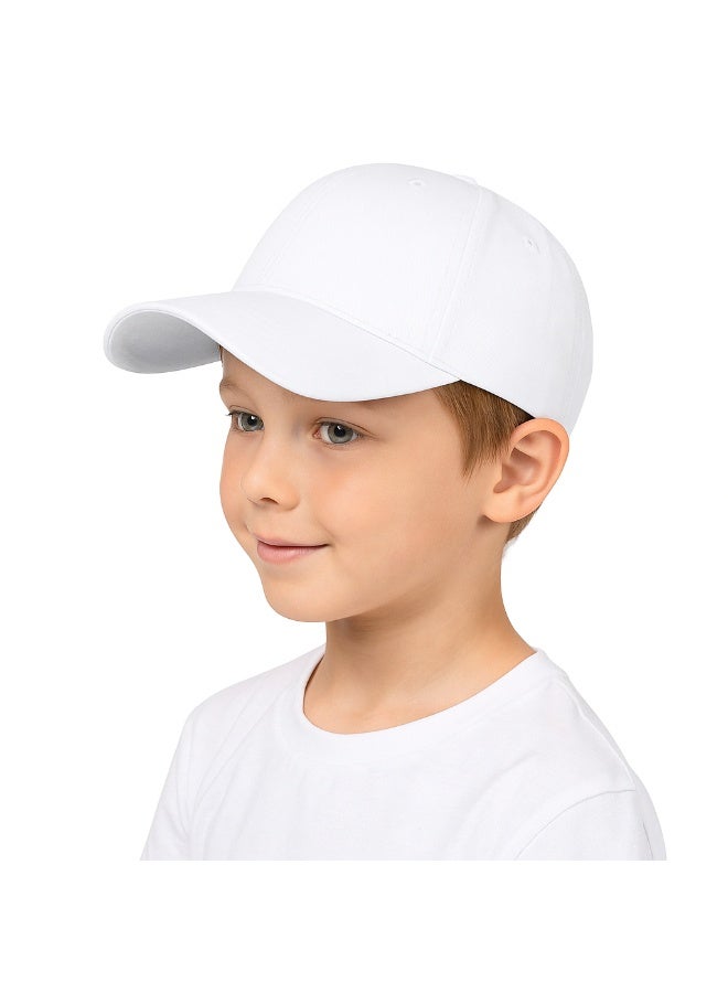 SARAOONT Kids Baseball Cap 100% Cotton Adjustable Hat for Boys and Girls – Soft Breathable Cap with Metal Buckle, Fits Head 52–54 cm (Ages 4–14) - Image 1