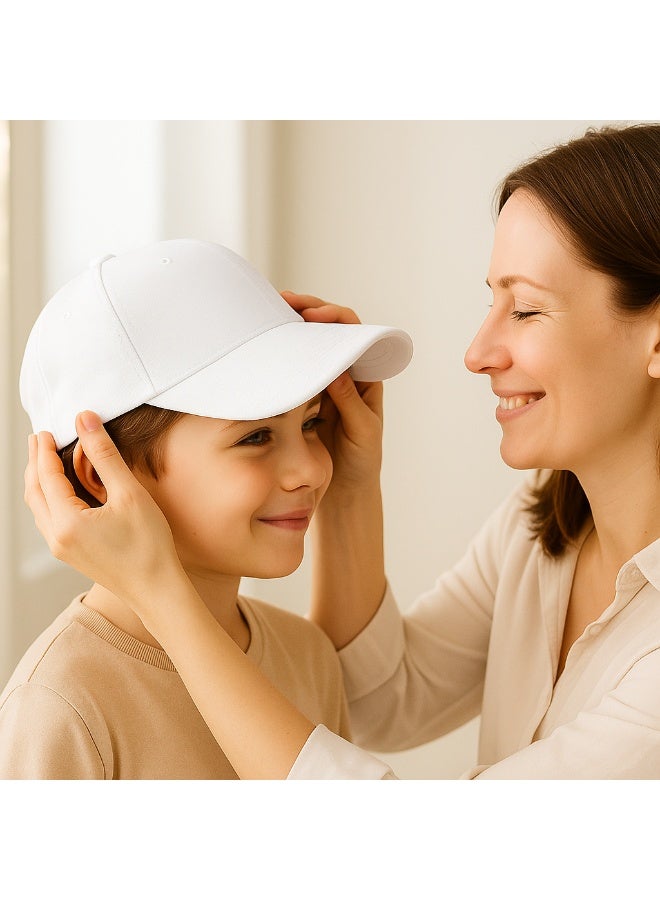 SARAOONT Kids Baseball Cap 100% Cotton Adjustable Hat for Boys and Girls – Soft Breathable Cap with Metal Buckle, Fits Head 52–54 cm (Ages 4–14) - Image 5