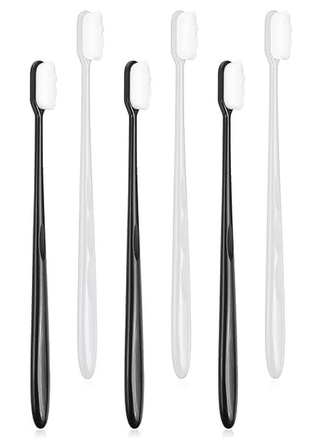 QUEBERS Soft Toothbrush |(6Pcs Set) Extra Ultra Soft Toothbrush for Kids & Adults | Nano Bristles for Sensitive Teeth & Gums | Manual Super Soft Tooth Cleaning Brush - Image 1