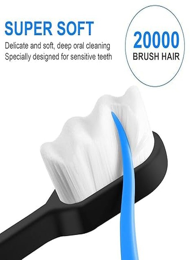 QUEBERS Soft Toothbrush |(6Pcs Set) Extra Ultra Soft Toothbrush for Kids & Adults | Nano Bristles for Sensitive Teeth & Gums | Manual Super Soft Tooth Cleaning Brush - Image 3