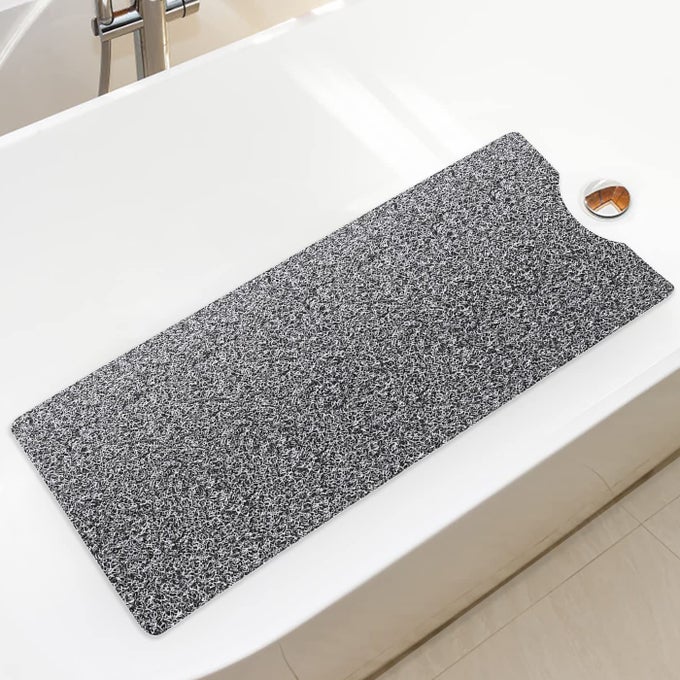 BATHTUB MAT NON SLIP SHOWER MAT SOFT PVC LOOFAH BATH TUB MATS WITH DRAIN FOR BATHROOM TUB 40 X 16 INCH MIX COLOR