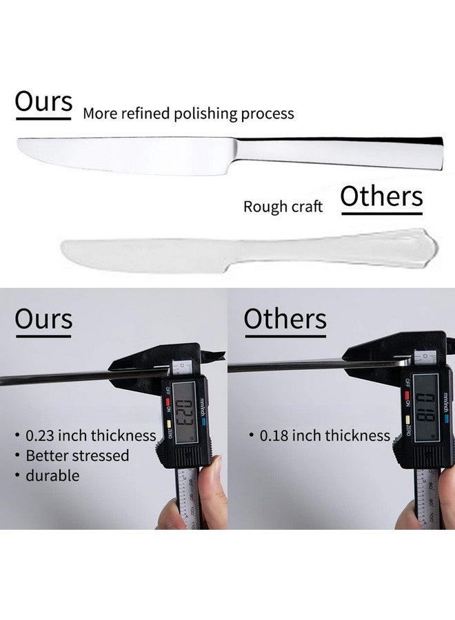 Brightown 45-Piece Silverware Set Flatware Cutlery Set Service for 8, Durable Stainless Steel Tableware in Ergonomic Design Size and Weight, Kitchen Utensil Sets with Steak Knives, Rust-proof, Dishwasher Safe - Image 5