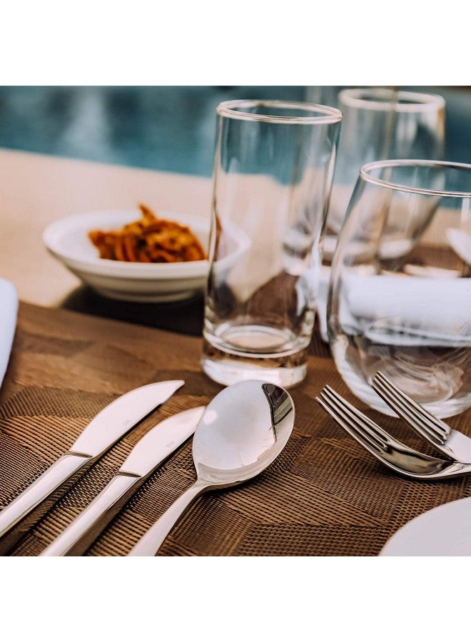 Brightown 45-Piece Silverware Set Flatware Cutlery Set Service for 8, Durable Stainless Steel Tableware in Ergonomic Design Size and Weight, Kitchen Utensil Sets with Steak Knives, Rust-proof, Dishwasher Safe - Image 4