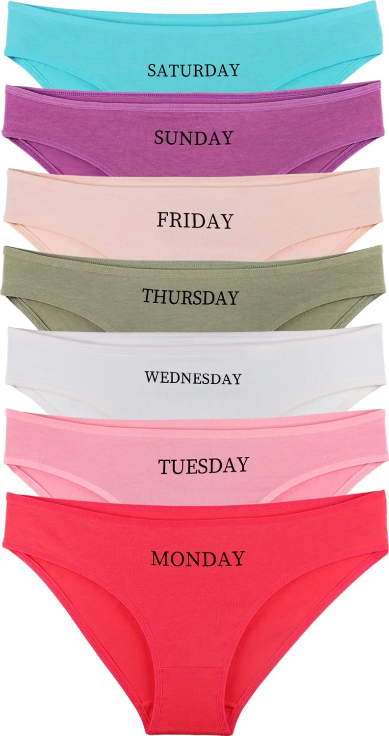 Sensu Women's Day Printed 7 Pack Slip Panties - KTS1167