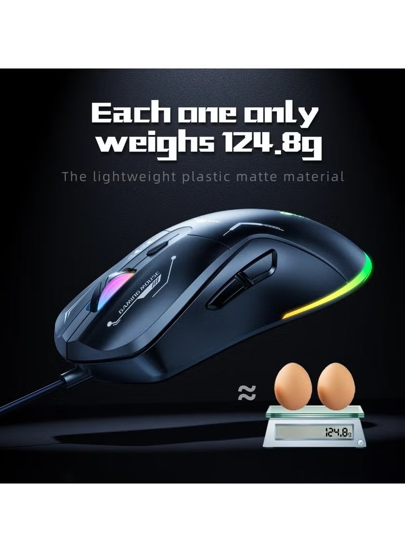 ELTRAZONE TZ5006 5-in-1 Wired RGB Mechanical Gaming Combo Set - Keyboard, Mouse, Headset, Stand, Mouse Pad - Black - Image 4