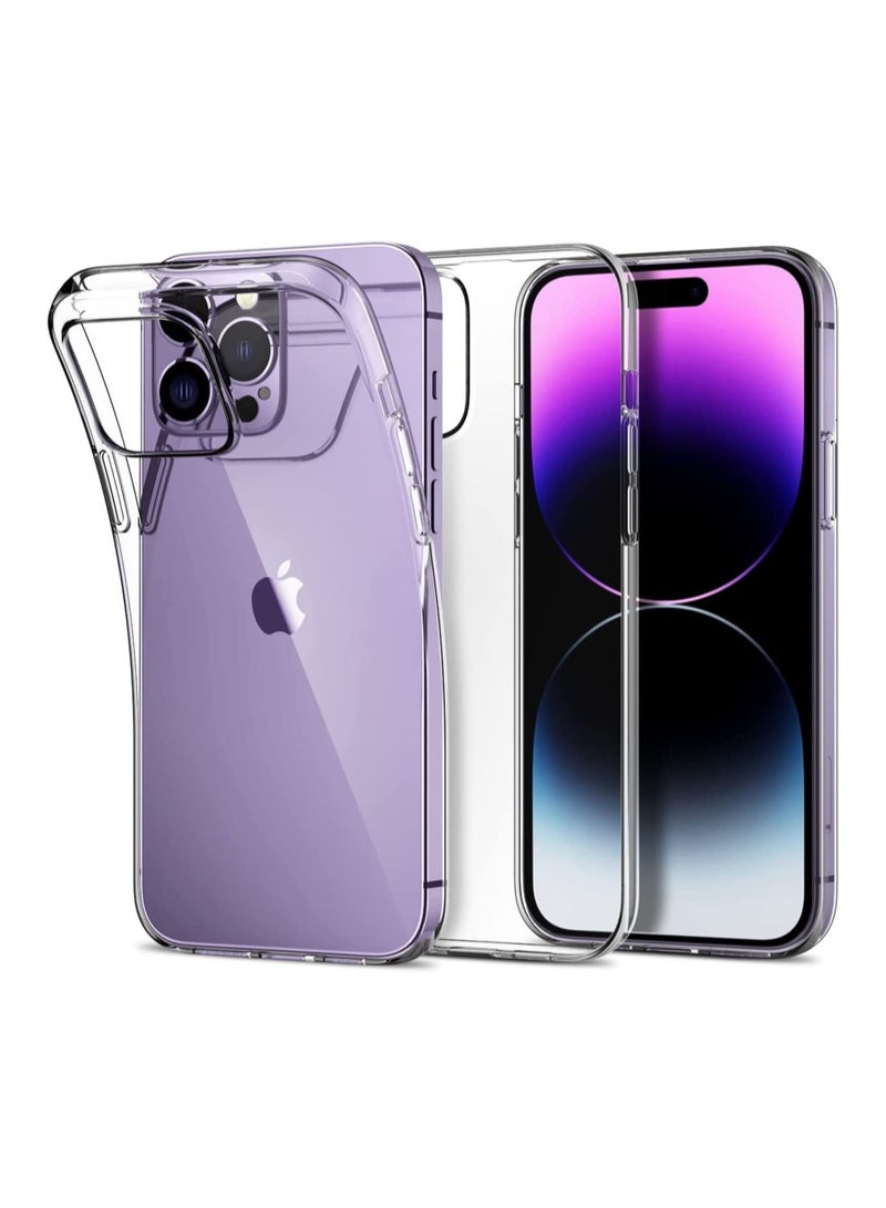 DUSALA Clear Case Compatible with iPhone 14 Pro Case, Shockproof Thin Silicone Cover, Yellowing-Resistant Slim Transparent TPU Phone Case - Image 1