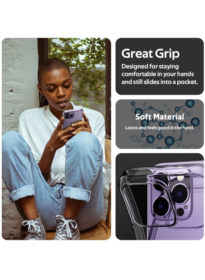 DUSALA Clear Case Compatible with iPhone 14 Pro Case, Shockproof Thin Silicone Cover, Yellowing-Resistant Slim Transparent TPU Phone Case - Image 2