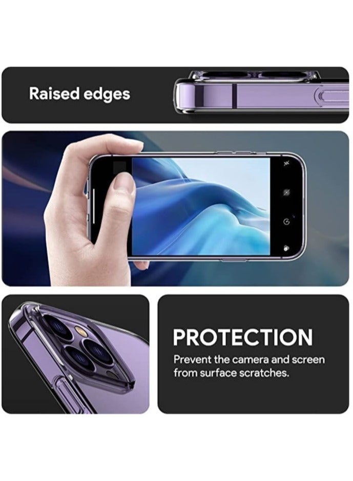 DUSALA Clear Case Compatible with iPhone 14 Pro Case, Shockproof Thin Silicone Cover, Yellowing-Resistant Slim Transparent TPU Phone Case - Image 4