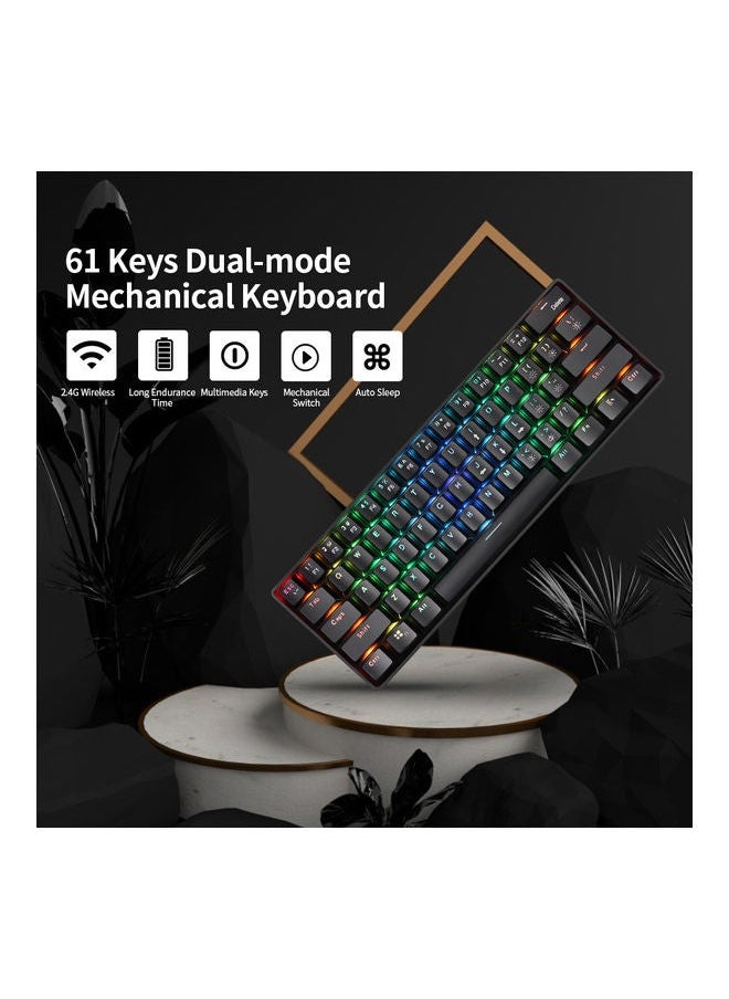 NIBEMINENT - 61 Keys Mechanical Keyboard Black - Image 1
