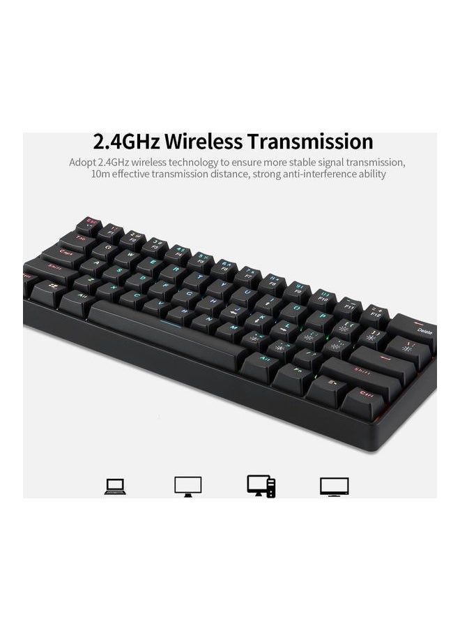 NIBEMINENT - 61 Keys Mechanical Keyboard Black - Image 1