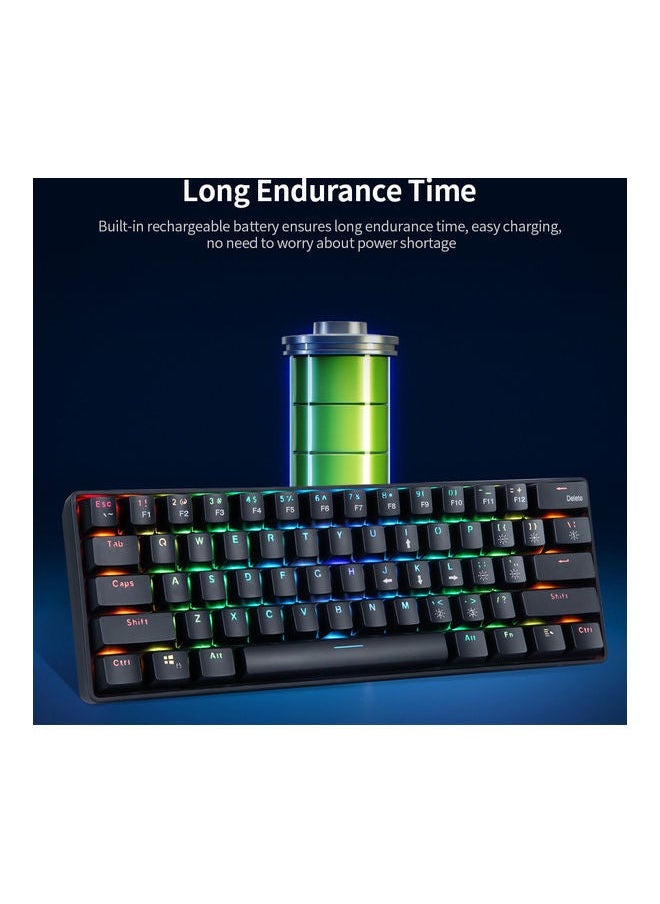 NIBEMINENT - 61 Keys Mechanical Keyboard Black - Image 1