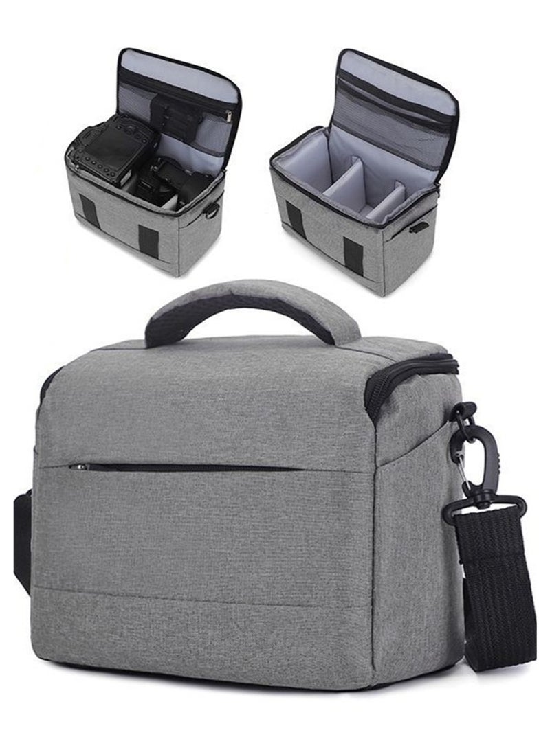 JoyousSto Camera Bag for Photographers, Anti-shock Camera Shoulder Bags Camera Case Compatible for DSLR/SLR/Mirrorless Cameras, 26*15*21cm, Grey - Image 1