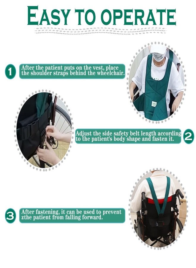 AUSTYLCO Wheelchair Seat Belt,Wheelchair Harness for Adult Anti-Fall Harness with Adjustable Shoulder Straps for Disable Elderly Patient - Image 4