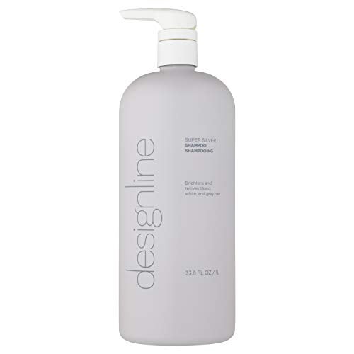 DESIGNLINE Super Silver Shampoo - Regis Restores Moisture, Boost Color for Blonde, Grey, White Hair, Strengthens and Improves Elasticity to Prevent Color Fade (33.8 oz.) - Image 1