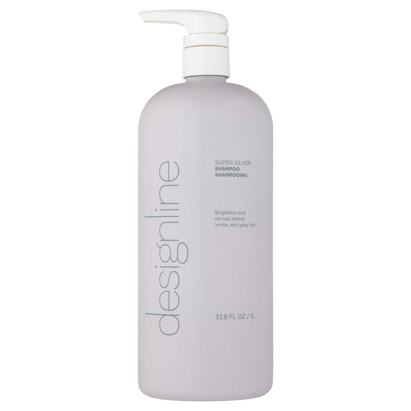 DESIGNLINE Super Silver Shampoo - Regis Restores Moisture, Boost Color for Blonde, Grey, White Hair, Strengthens and Improves Elasticity to Prevent Color Fade (33.8 oz.) - Image 2