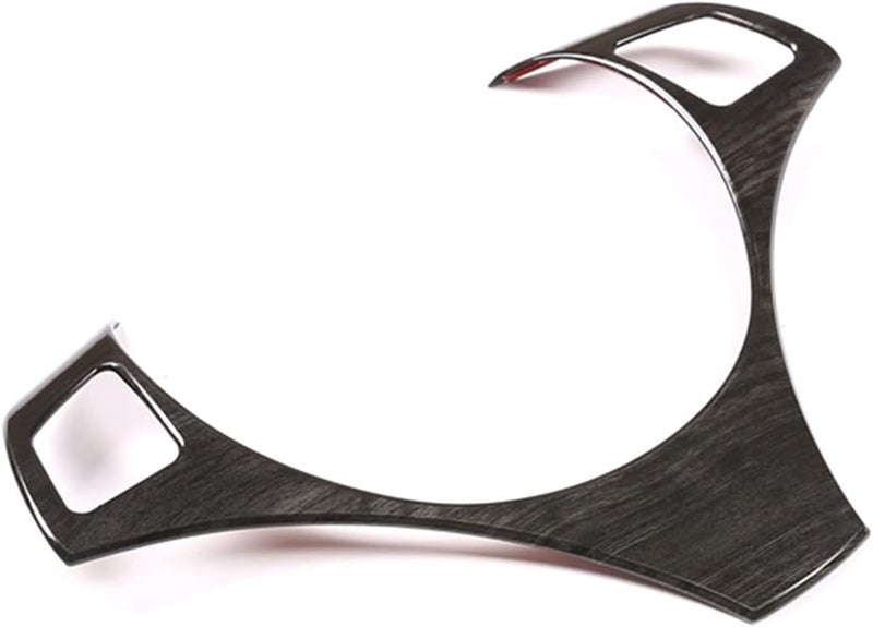 Wivplex Black Wood Grain ABS Steering Wheel Trim for BMW E90 3 Series - Image 1