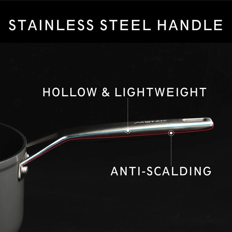 MsMk 7 inch Small Egg Nonstick Frying Pan with Lid, Eggs Omelette Burnt also Non stick, Scratch-resistant, Induction Skillet, Oven Safe to 700°F Pan for Cooking, Dishwasher Safe - Image 5