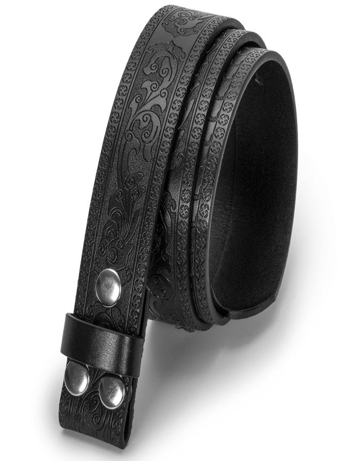 UTOWO Men Women Retro Belt Strap without Buckle 1.5" Wide Classic Western Embossed PU-Leather Belt for Jeans - Image 5