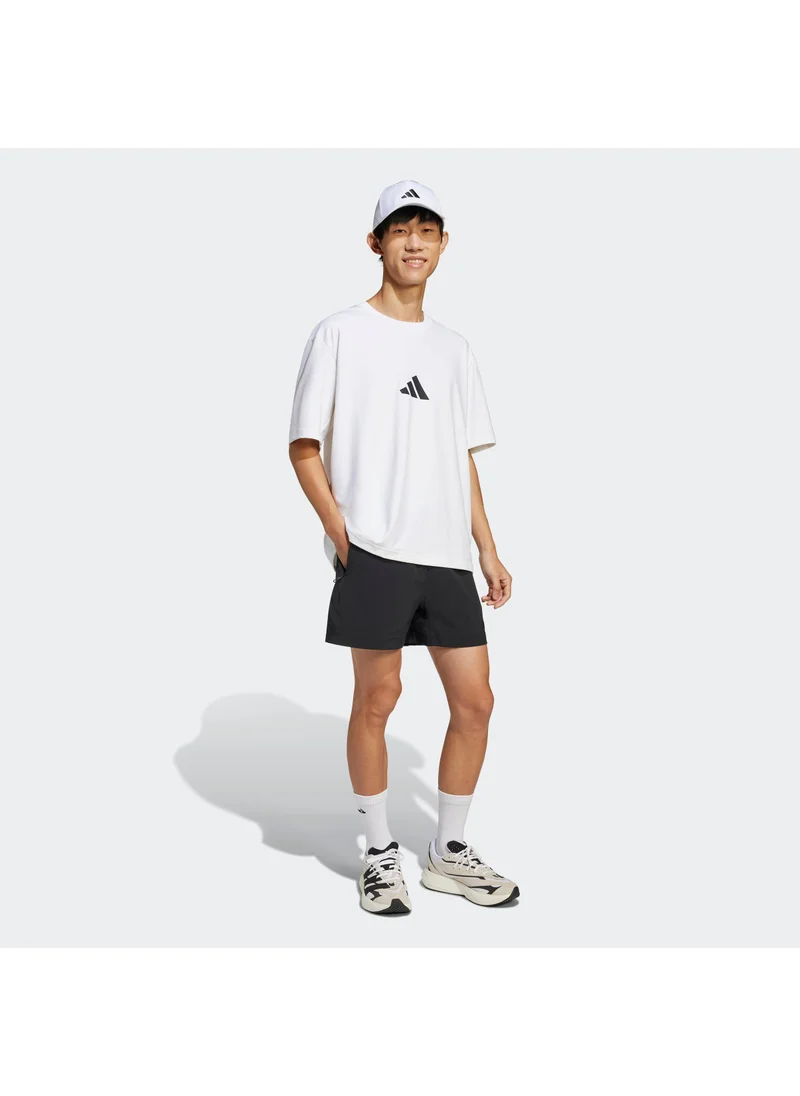 adidas تي شيرت تدريب أبيض رجالي