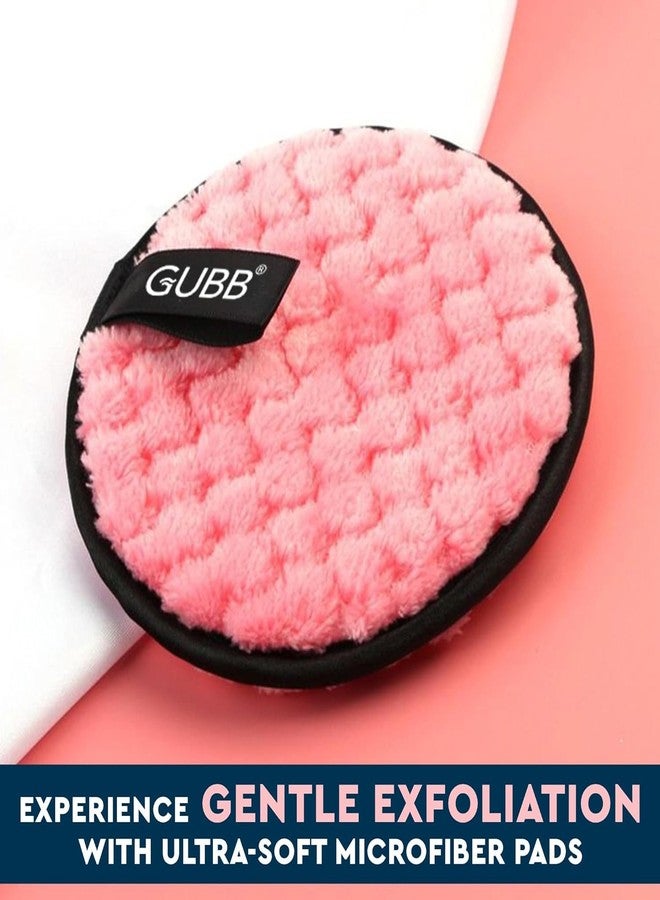 GUBB Reusable Makeup Remover Cleansing Pads | Removes Stubborn Face & Eye Makeup | Ultrasoft Fabric Facial Cleansing Pad Towels | Double-Sided and Washable Make Up Removers | Microfiber Sponge Pads for Deep Cleansing Facial Make-up | Safe for Oily, Dry and Sensitive Skin | Pack of 2 (Pink & Blue) - Image 2