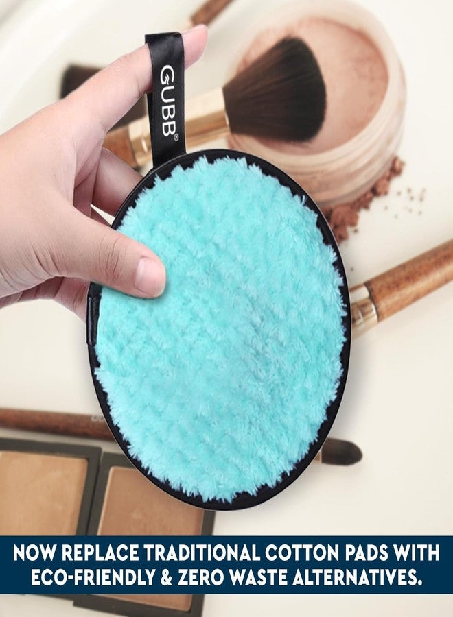 GUBB Reusable Makeup Remover Cleansing Pads | Removes Stubborn Face & Eye Makeup | Ultrasoft Fabric Facial Cleansing Pad Towels | Double-Sided and Washable Make Up Removers | Microfiber Sponge Pads for Deep Cleansing Facial Make-up | Safe for Oily, Dry and Sensitive Skin | Pack of 2 (Pink & Blue) - Image 3
