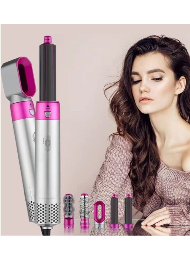 5 in 1 one-step hair dryer and volumizer hot air brush for Straightening Curling Drying - Image 1