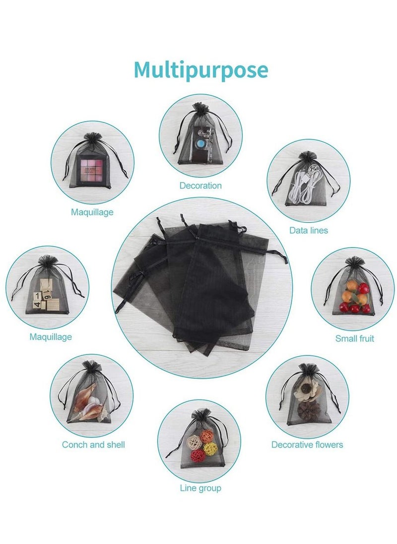 HomarKet 50 Pcs Large Organza Bags 16x22CM Organza Gift Party Favor Bags Mesh Bags Drawstring Gift Bags Jewelry Pouch Gift Wrap Bags for Christmas Wedding Shower Party Goodie  - Image 4