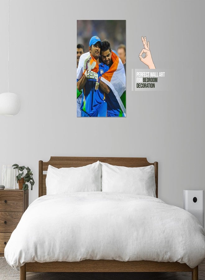 Roostaflag Virat and Dhoni Poster | Cricket Legends Wall Art | Virat Kohli MS Dhoni Poster for Living Room Decor - Image 3