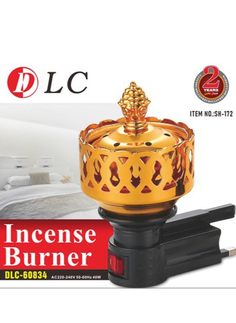 ال سي مبخرة كهربائية 10 سم لون ذهبي - Image 2