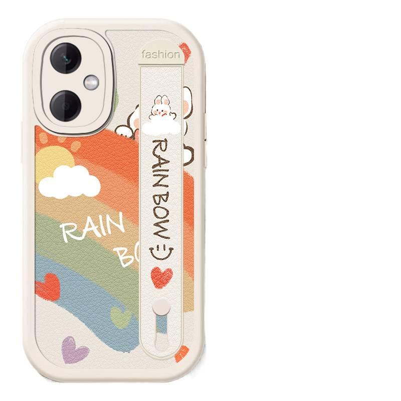 غطاء واقي لـ باللون Rainbow بوظيفة حامل note12/redminote12proplus/redminote12 مع حماية من السقوط وحامل قائم مع مقاوم للصدمات مع تغطية كاملة عملي للاستخدام المتكرر خفيف الحمل - Image 1