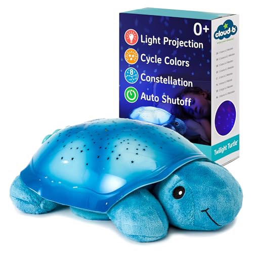 Cloud b Calming Nightlight Star Projector | Gentle Brightness | 3 Colors | 8 Constellations | Auto-Shutoff | Twilight Turtle Blue - Image 1