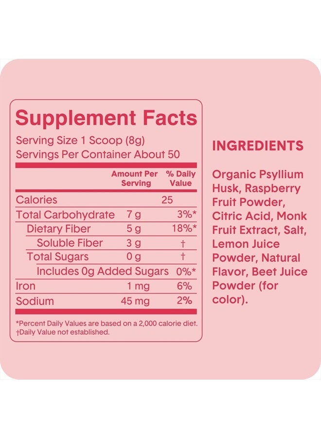 Bellway Fiber Super Fiber Powder + Fruit, Sugar-Free Psyllium Husk Fiber Supplement Powder, Pineapple Passion Fruit (12.9 oz) - Image 3