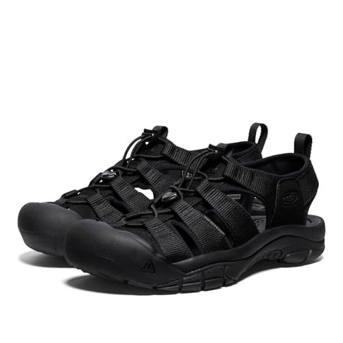 KEEN Men's Newport H2 Closed Toe Water Sandals, Triple Black, 9 US - Image 4